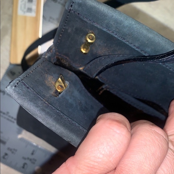 Salvatore Ferragamo Dark Blue Shoulder Bag with Gold Clasp - Picture 10 of 12